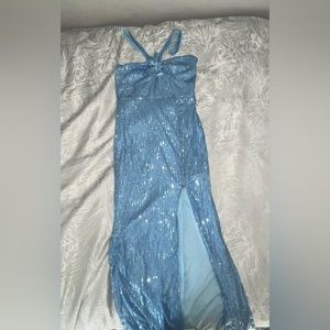 Kasey Sequin Halter Dress